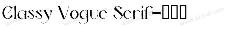Classy Vogue Serif字体转换